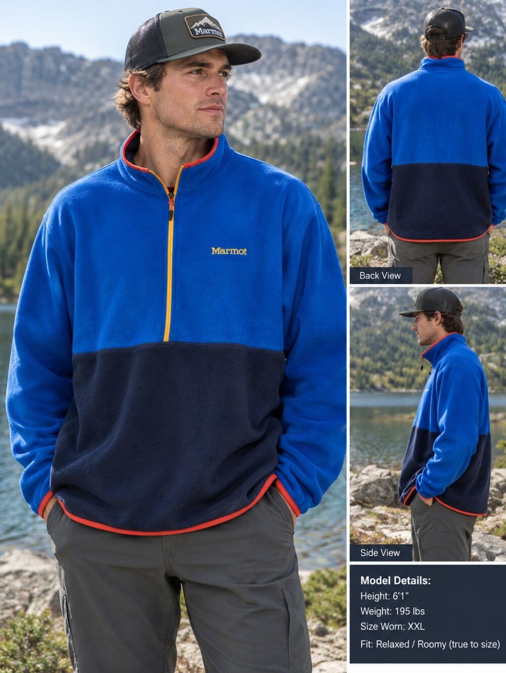 Marmot Men's Rocklin Half-Zip Fleece Jacket (Style #M12650)